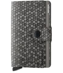 Secrid Miniwallet Hexagon Grey – Δερμάτινο RFID Πορτοφόλι