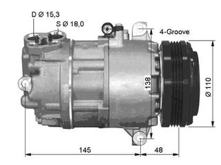 Συμπιεστής, συστ. κλιματισμού BMW 3 (E46), X3 (E83), Z4 (E85), Z4 (E86) 1.9-3.2 12.99-08.08