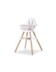 Κάθισμα Φαγητού Childhome EVOLU 2 Natural-White 2in1 + Bumper