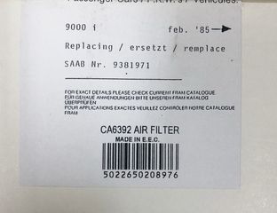 ΦΙΛΤΡΟ ΑΕΡΟΣ SAAB 9000 (FRAM)-thumb-2