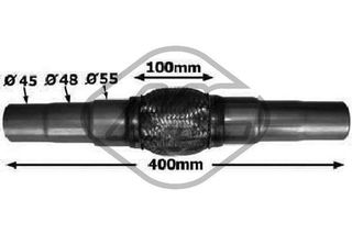 ΣΠΙΡΑΛ ΕΞΑΤΜΙΣΗΣ ΑΤΣΑΛΙ L 100mm/400mm  MC Metalcaucho 02046