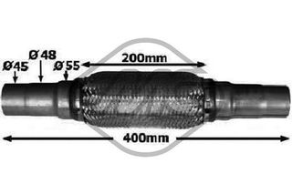 ΣΠΙΡΑΛ ΕΞΑΤΜΙΣΗΣ ΑΤΣΑΛΙ L 200mm/400mm  MC Metalcaucho 02047