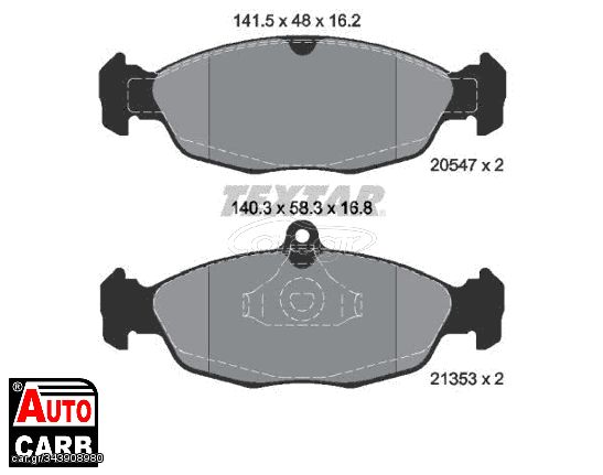 Πολλαπλασιαστής TEXTAR 20547 για CHEVROLET LANOS 2005-2018, CHEVROLET TIGRA 1997-2001, DAEWOO LANOS 1997-