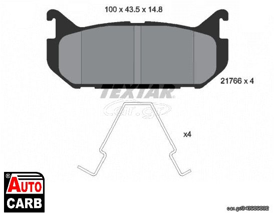 Αντλία Νερού TEXTAR 21766 για MAZDA 626 1991-1998, MAZDA MX-6 1987-1997, MAZDA XEDOS 1992-1999