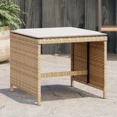 Σκαμπό Κήπου 4 τεμ. Μπεζ 40x40x35 εκ. Συνθ. Ρατάν με Μαξιλάρια 4007487