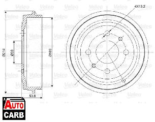 Ταμπουρο VALEO 237027 για FIAT TIPO 1987-1997, FORD KA 2008-2016, LANCIA DEDRA 1989-1999