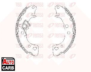 Σετ Σιαγονων Φρενων REMSA 412600 για MEGA CLUB 1992-1999, PEUGEOT 106 1991-2005