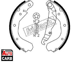 Σετ Σιαγονων Φρενων fri.tech. 1073.162 για OPEL VECTRA 1988-1995, VAUXHALL ASTRA 1979-1993, VAUXHALL CAVALIER 1981-1995