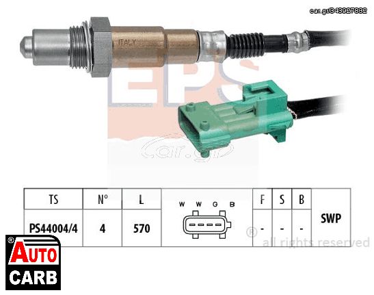 Αισθητήρας Λάμδα EPS 1.997.597 για CITROEN C4 2004-2014, CITROEN C5 2001-2008, CITROEN C8 2002-