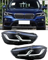 ΦΑΝΑΡΙΑ ΕΜΠΡΟΣ LED Headlights BMW X1 SUV F48 (2015-2020) Conversion from Halogen to LED