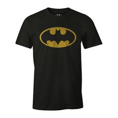 Cotton Division DC Comics Batman Classic Logo T-shirt Black Ανδρικό - HBATS028