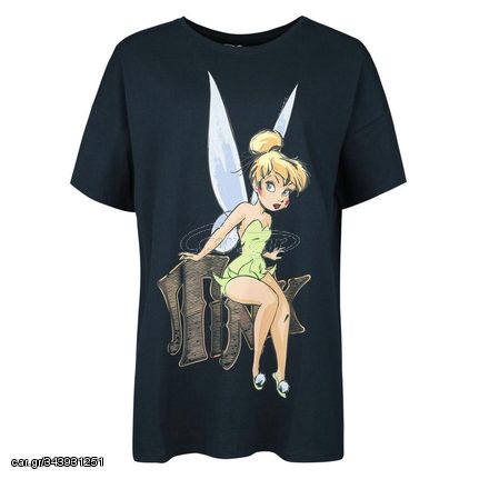 Cotton Division Women's Oversized T-shirt Disney Tink Navy Γυναικείο - WODTINKTS007