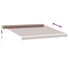 vidaXL Τέντα Πτυσσόμενη Αυτόματη Καφέ 400x300 εκ.-thumb-4