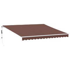 vidaXL Τέντα Πτυσσόμενη Αυτόματη Καφέ 400x300 εκ.-thumb-1
