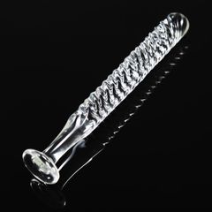 NAUGHTY TOYS spiral glass anal dong dildo 20 x 2.3 cm