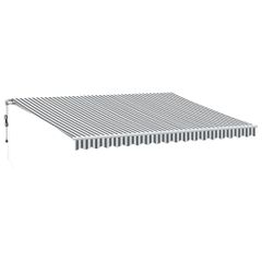 vidaXL Τέντα Πτυσσόμενη Αυτόματη με LED Ανθρακί / Λευκή 450x300 εκ.-thumb-1