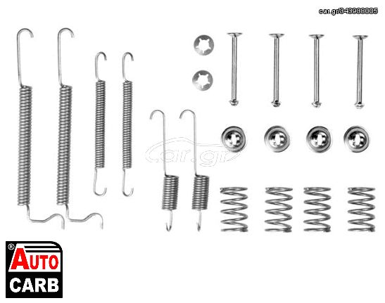 Σετ Βοηθ Εξαρτηματων Σιαγονες Φρενου BOSCH 1987475082 για OPEL KADETT 1979-1993, OPEL VECTRA 1988-1995, VAUXHALL ASTRA 1979-1998