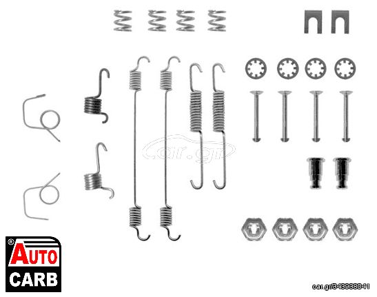 Σετ Βοηθ Εξαρτηματων Σιαγονες Φρενου BOSCH 1987475100 για PEUGEOT 306 1993-2003, PEUGEOT 309 1985-1993, RENAULT 11 1983-1995