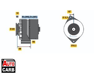 Δυναμό BOSCH 0120488187 για VAUXHALL ASTRAVAN 1991-1998, VAUXHALL CAVALIER 1988-1995