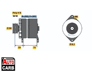 Δυναμό BOSCH 0120488201 για VAUXHALL ASTRA 1991-2001, VAUXHALL ASTRAVAN 1991-1998, VAUXHALL CAVALIER 1988-1995