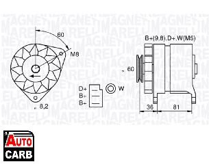 Δυναμό MAGNETI MARELLI 054022581010 για FORD SIERRA 1982-1993, FORD TAUNUS 1970-1982, FORD TRANSIT 1977-1994