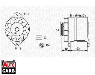 Δυναμό MAGNETI MARELLI 063321044010 για FIAT UNO 1983-2013, IVECO DAILY 1978-2009, LANCIA Y10 1985-1995