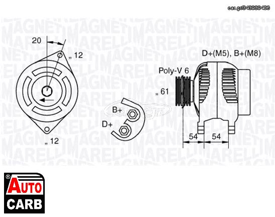 Δυναμό MAGNETI MARELLI 063321833010 για FIAT STRADA 1998-