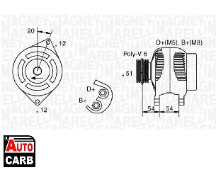 Δυναμό MAGNETI MARELLI 063321836010 για ALFA ROMEO 166 1998-2007