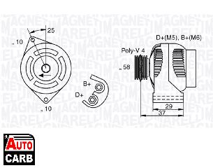 Δυναμό MAGNETI MARELLI 063341658010 για SMART ROADSTER 2003-2005