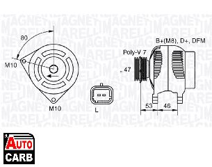 Δυναμό MAGNETI MARELLI 063341734010 για CITROEN C8 2002-, CITROEN NEMO 2008-, CITROEN SAXO 1996-2004