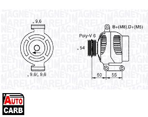 Δυναμό MAGNETI MARELLI 063358062010 για VAUXHALL ASTRA 2004-2012, VAUXHALL ASTRAVAN 2005-, VAUXHALL COMBO 2001-2012