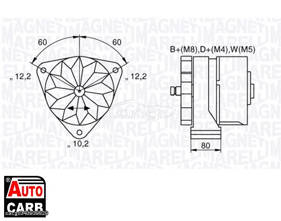 Δυναμό MAGNETI MARELLI 063534699820 για MAN E2000 1997-, MAN EM 1987-, MAN F2000 1994-