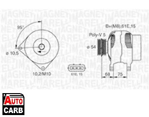 Δυναμό MAGNETI MARELLI 063730025010 για BMW X5 2000-2006, LAND ROVER FREELANDER 1998-2006