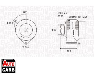 Δυναμό MAGNETI MARELLI 063731152010 για CITROEN XM 1994-2000, CITROEN XSARA 1997-2010, CITROEN ZX 1991-1999