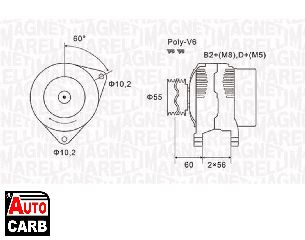 Δυναμό MAGNETI MARELLI 063731577010 για VAUXHALL OMEGA 1993-2003, VAUXHALL SIGNUM 2003-2008, VAUXHALL VECTRA 1995-2009