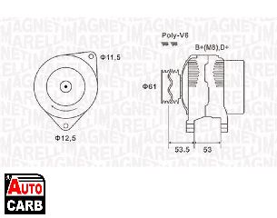 Δυναμό MAGNETI MARELLI 063731698010 για LANCIA LYBRA 1999-2005, LANCIA MUSA 2004-2012