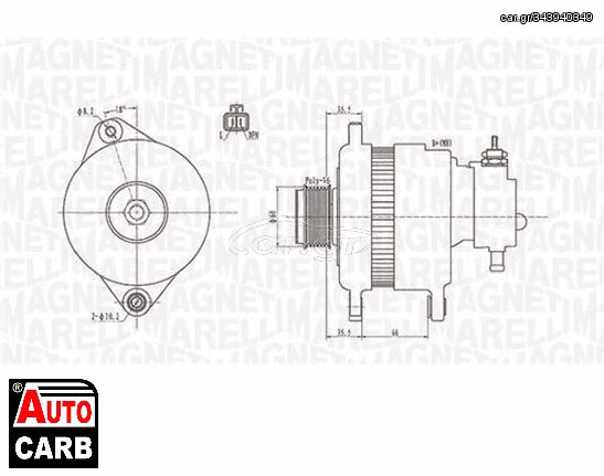 Δυναμό MAGNETI MARELLI 063731900010 για VAUXHALL COMBO 2001-2012