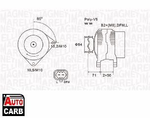 Δυναμό MAGNETI MARELLI 063731960010 για VAUXHALL SIGNUM 2003-2008, VAUXHALL VECTRA 2000-2009, VAUXHALL ZAFIRA 2005-2014