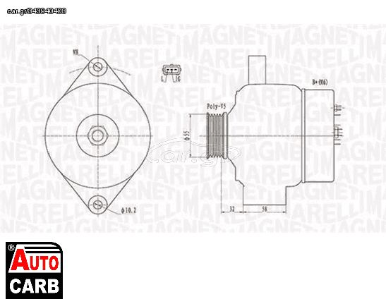 Δυναμό MAGNETI MARELLI 063732026010 για SUZUKI SWIFT 2005-, SUZUKI SX4 2006-