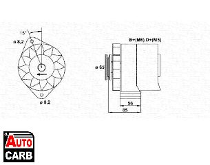 Δυναμό MAGNETI MARELLI 943356211010 για OPEL KADETT 1984-1993, OPEL MANTA 1975-1988, OPEL OMEGA 1986-1994