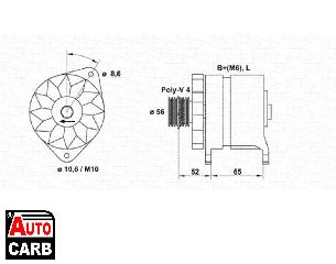 Δυναμό MAGNETI MARELLI 943356560010 για PEUGEOT 405 1987-1993