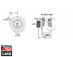 Δυναμό MAGNETI MARELLI 943356576010 για CITROEN ZX 1991-1999, FIAT SCUDO 1996-2006, FIAT ULYSSE 1994-2002