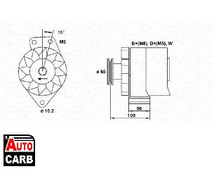 Δυναμό MAGNETI MARELLI 943356678010 για VW POLO 1981-1994, VW TRANSPORTER 1990-2004