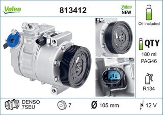 Συμπιεστής, συστ. κλιματισμού BMW 1 (E82), 1 (E88), 3 (E90), 3 (E91), 3 (E92), 3 (E93), 3 GRAN TURISMO (F34), 7 (F01, F02, F03, F04), X5 (E53), Z4 (E89) 3.0/4.4 10.03-08.16
