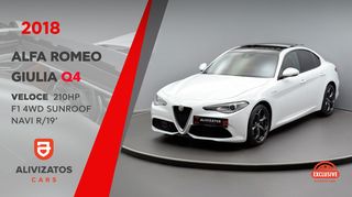 Alfa Romeo Giulia '18 Veloce Q4 210hp F1 4WD Sunroof Navi