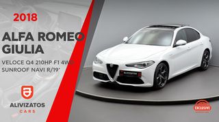 Alfa Romeo Giulia '18 Veloce Q4 210hp F1 4WD Sunroof Navi