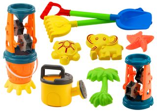 Sand Set: Grinder, Shovel, Rake, Watering Can, Molds, Bucket, 10 pcs.