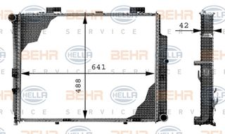 Ψυγείο, ψύξη κινητήρα HELLA 8MK376712644 Mercedes-Benz E-Class SW S210 3200cc D 197ps 1999-2003 (2105005803,A2105005803)