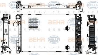 Ψυγείο, ψύξη κινητήρα HELLA 8MK376756221 Mercedes-Benz C-Class SW S204 3000cc C350 CDI 265ps 2011-2014 (2045001203,2045003603,A2045001203,A2045003603)