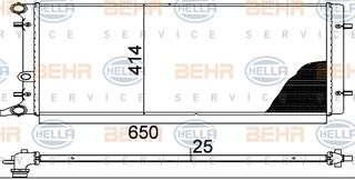 Ψυγείο, ψύξη κινητήρα HELLA 8MK376888784 Audi TT 1800ccTurbo190ps 2005-2006 (1J0121253A,1J0121253AB,1J0121253AD,1J0121253AF,1J0121253AH)